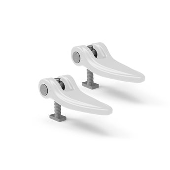 Mesh Patio Pet Door Replacement Release Latches - 2 Pack - White - Hakuna Pets
