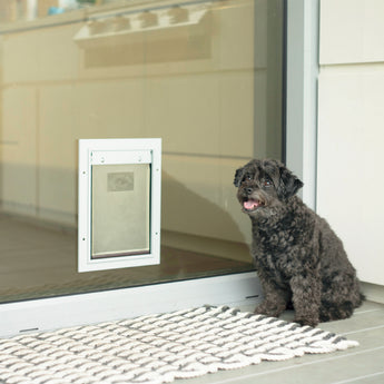 Deluxe Aluminium Pet Door - S / Silver - Hakuna Pets
