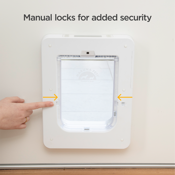 Electronic Pet Door + 2 RFID Tags - S / White - Hakuna Pets