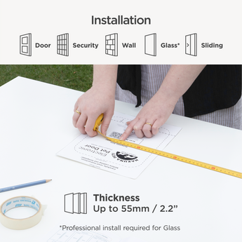 Electronic Pet Door + 2 RFID Tags - S / White - Hakuna Pets