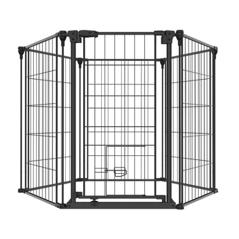 Metal Playpen & Barrier | Extra Tall - Black - Hakuna Pets