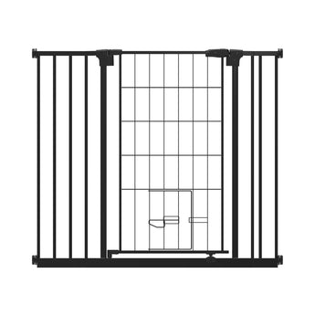 Metal Pet Gate | Extra Tall | 1.12m W x 0.82m H - Black - Hakuna Pets