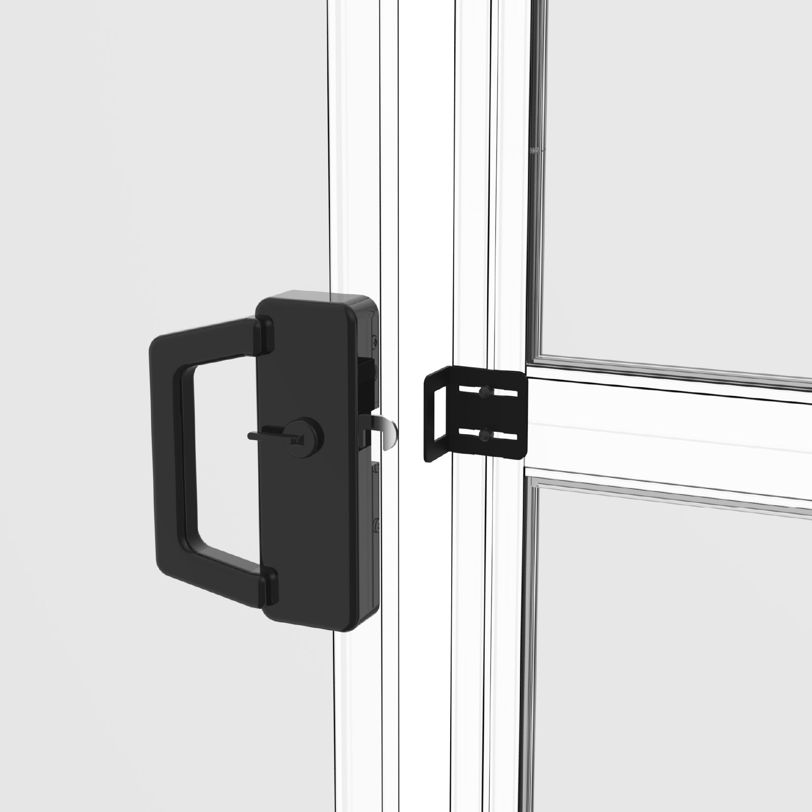 Glass Patio Pet Door - Damage Free Lock Bracket