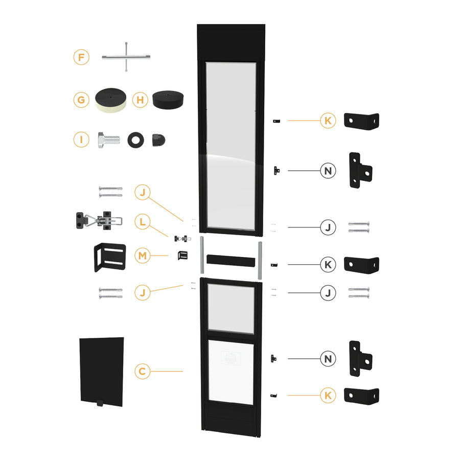 Glass Patio Pet Door Parts Pack Hakuna Pets AU