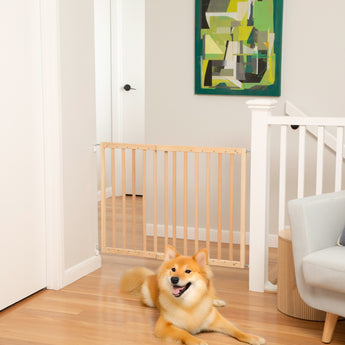 Timber Swing Pet Gate | 1.05m W x 0.75m H - Timber - Hakuna Pets