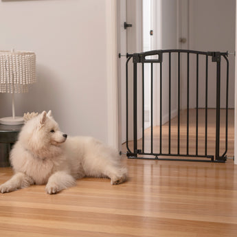 Ultimate Safe Step Pet Gate | 0.82m W x 0.79m H - Black - Hakuna Pets